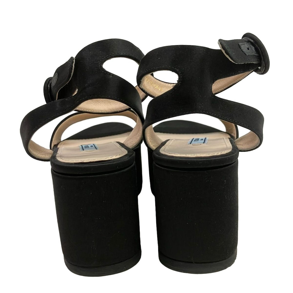 Prada Sandals 37 Black Platform Strap — view 3