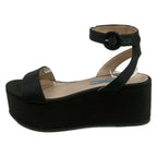 Prada Sandals 37 Black Platform Strap