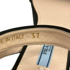 Prada Sandals 37 Black Platform Strap — view 6