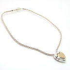 Tiffany & Co Heart Puzzle Necklace 925 750 Silver 18k Yellow Gold Yg Combination — view 3