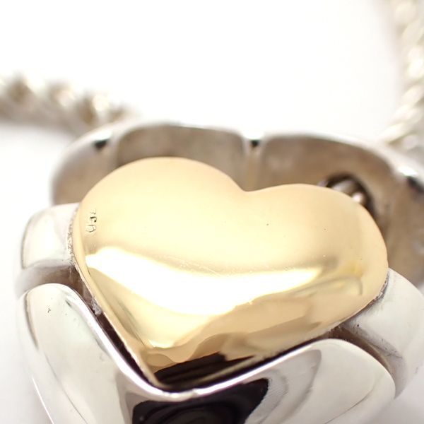 Tiffany & Co Heart Puzzle Necklace 925 750 Silver 18k Yellow Gold Yg Combination — view 5