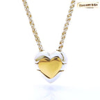 Tiffany & Co Heart Puzzle Necklace 925 750 Silver 18k Yellow Gold Yg Combination