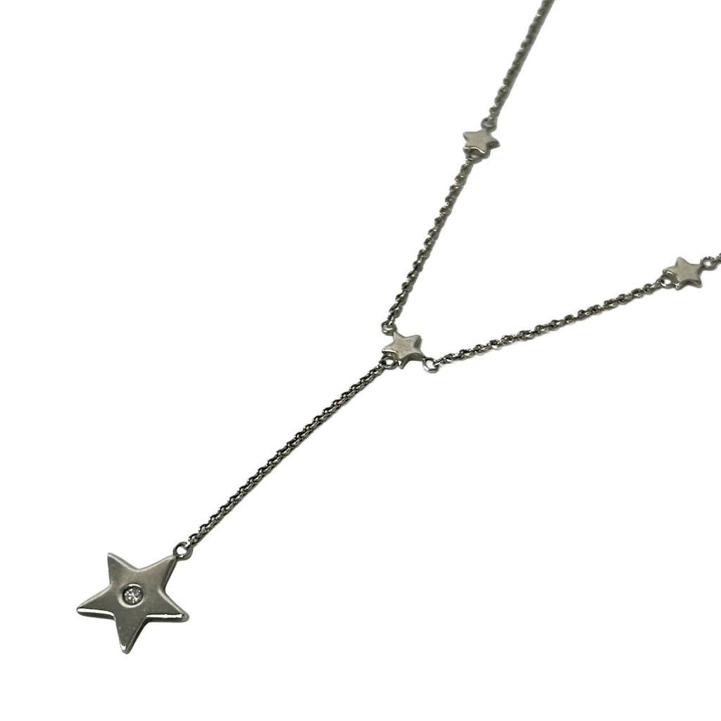 Tiffany & Co Necklace Star Link Diamond Silver 0.07 Carat