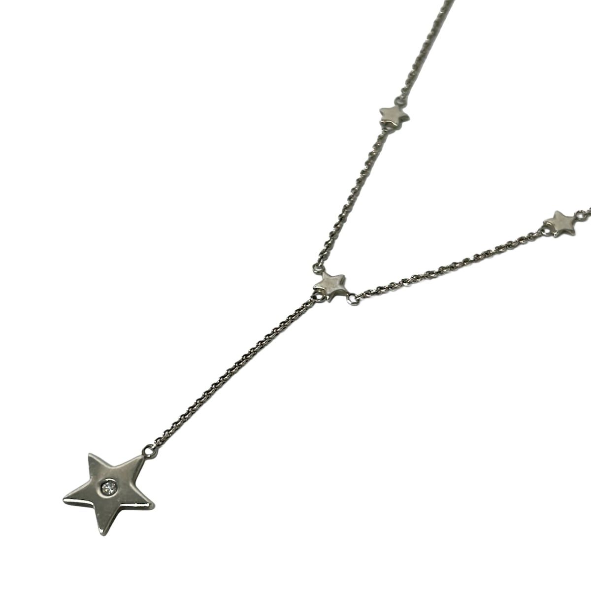 Tiffany & Co Necklace Star Link Diamond Silver 0.07 Carat