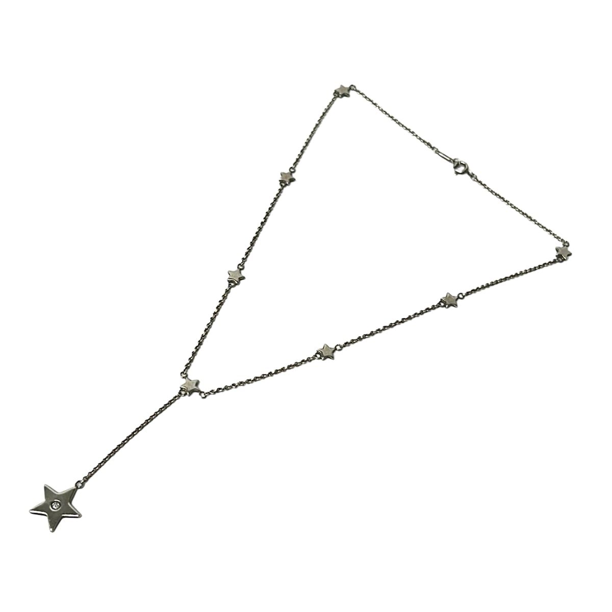 Tiffany & Co Necklace Star Link Diamond Silver 0.07 Carat — view 2