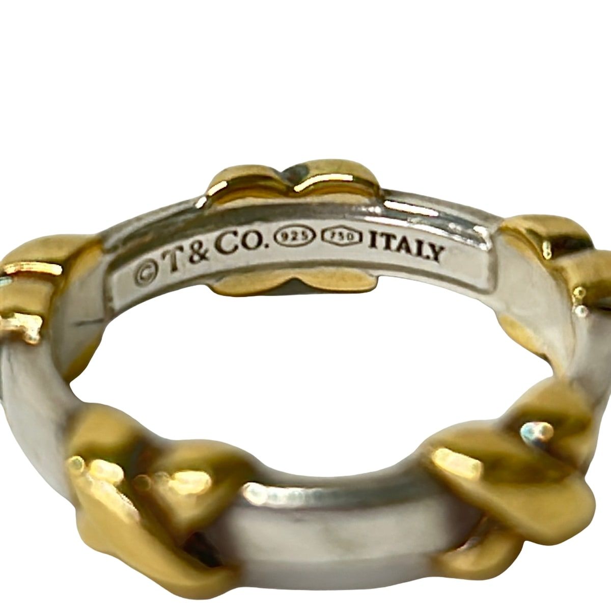 Tiffany & Co Ring Signature 18k Yellow Gold Silver — view 5