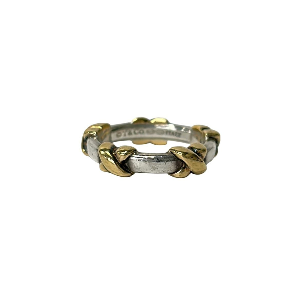 Tiffany & Co Ring Signature 18k Yellow Gold Silver