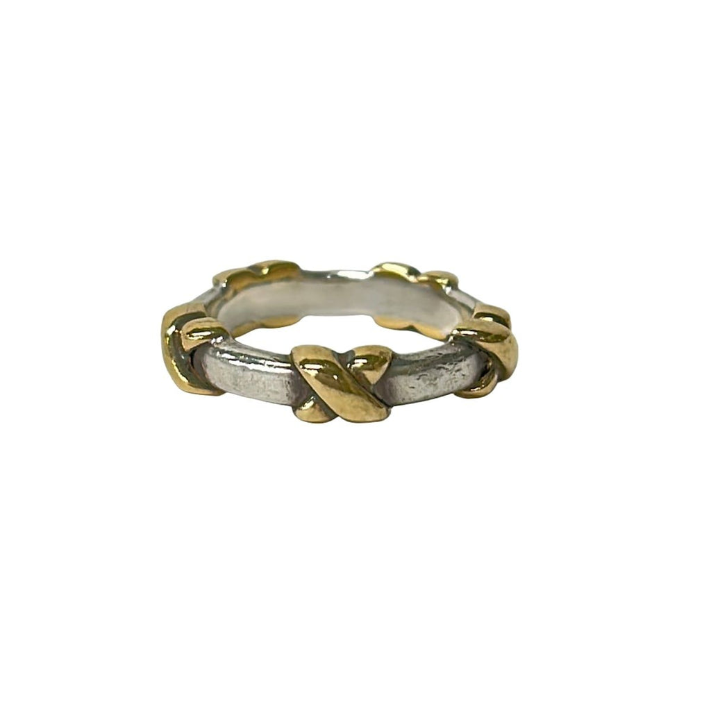 Tiffany & Co Ring Signature 18k Yellow Gold Silver — view 3