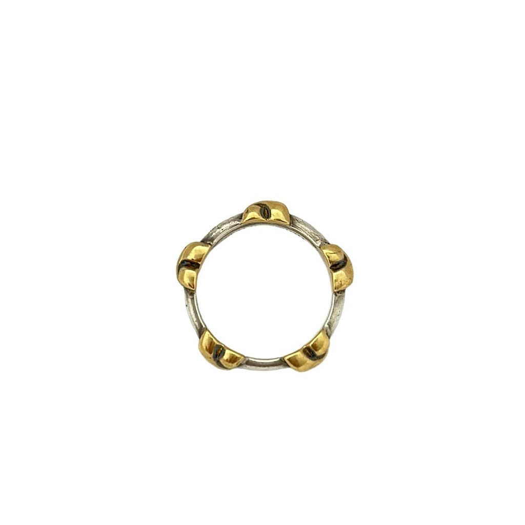 Tiffany & Co Ring Signature 18k Yellow Gold Silver — view 4