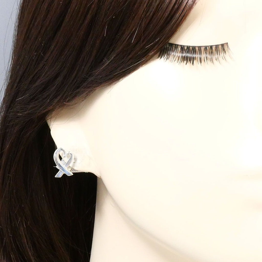 Tiffany & Co Loving Heart 925 Sterling Silver Earrings Clip on — view 5