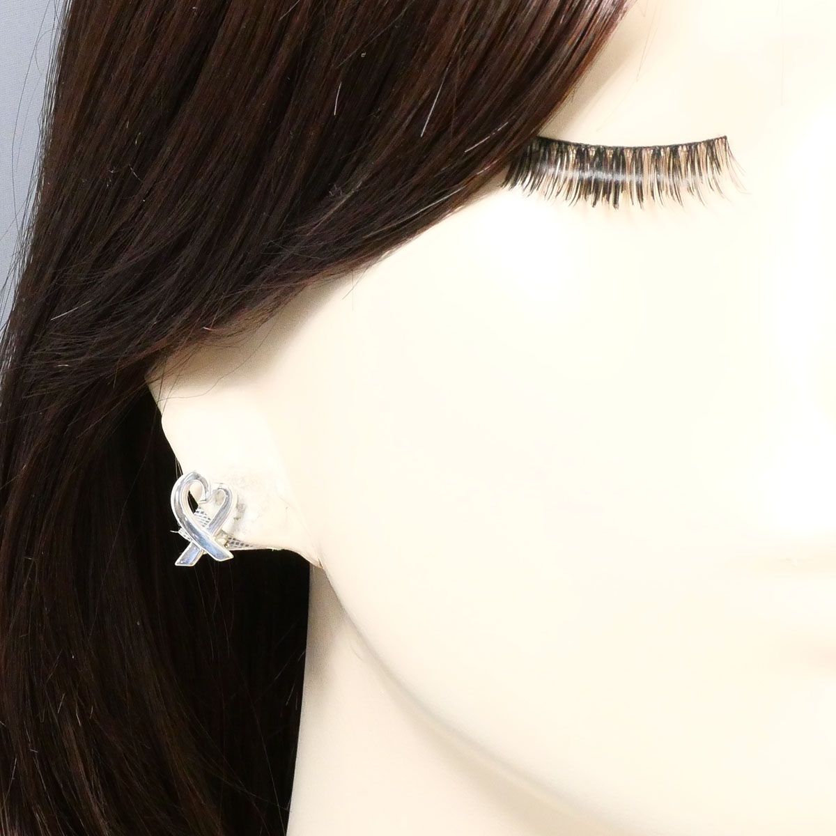 Tiffany & Co Loving Heart 925 Sterling Silver Earrings Clip on — view 5