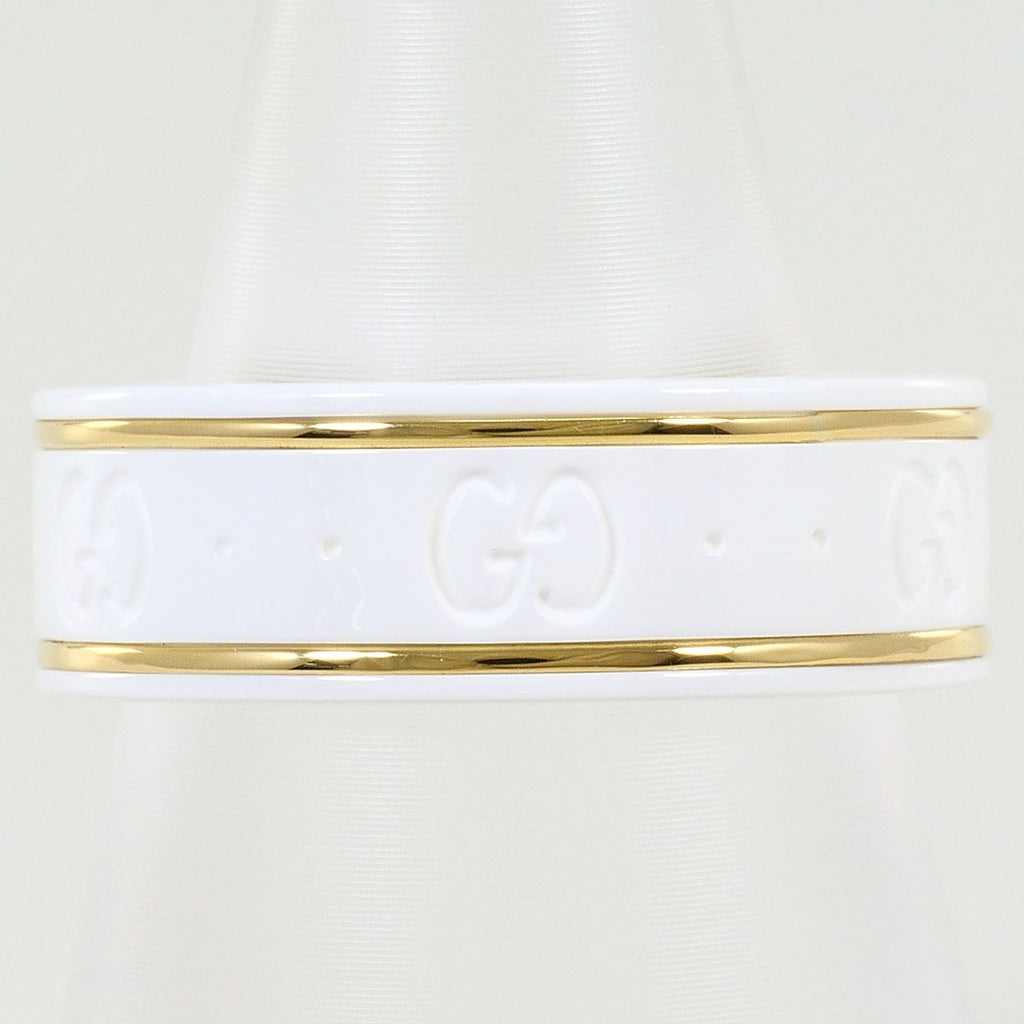 Gucci Icon 18k Yellow Gold Ceramic Ring