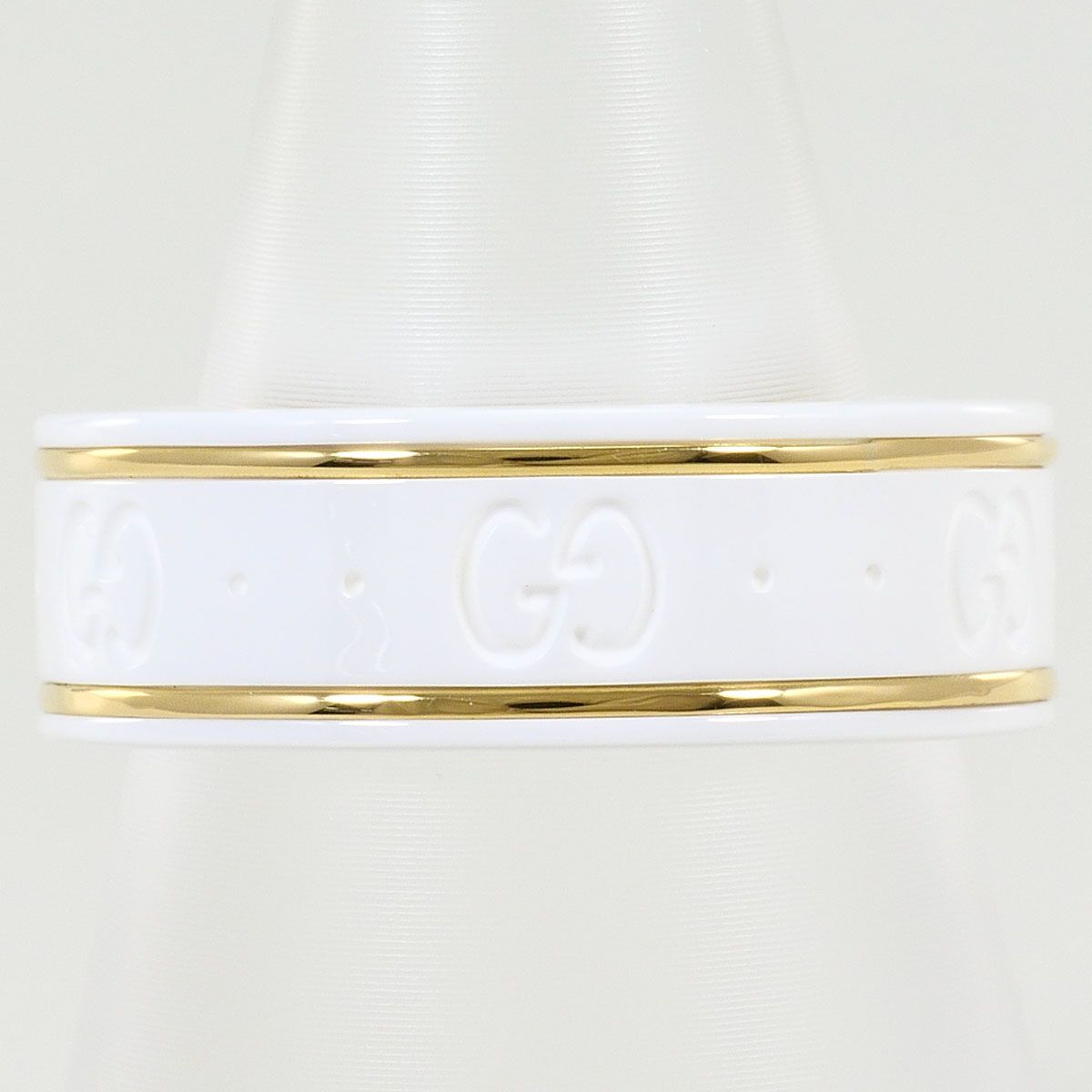 Gucci Icon 18k Yellow Gold Ceramic Ring