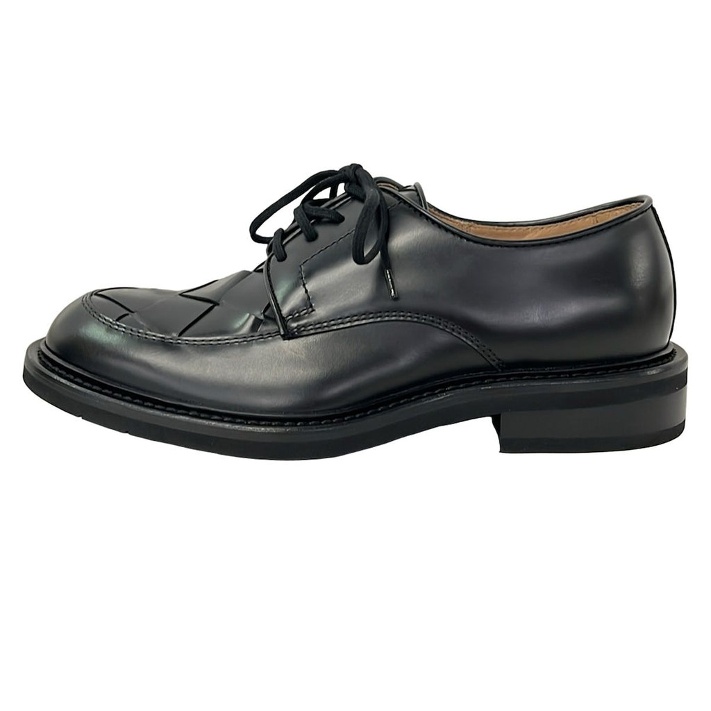 Bottega Veneta Shoes 40 Black Maxi Intrecciato Leather