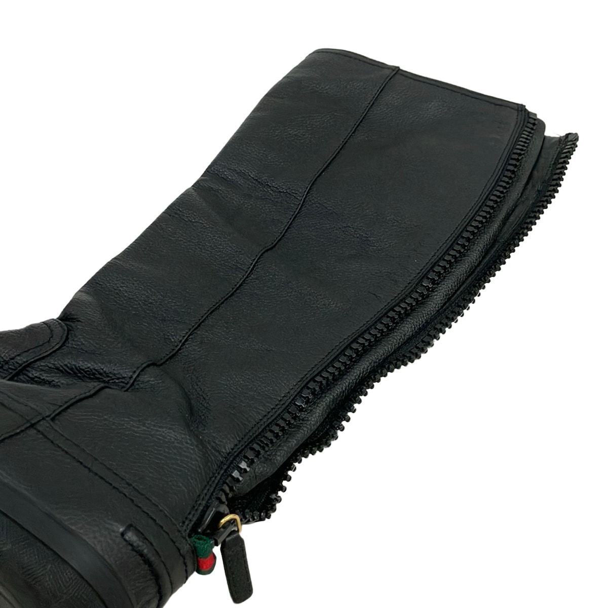 Gucci Long Boots 35.5 Black Sherry Leather — view 5