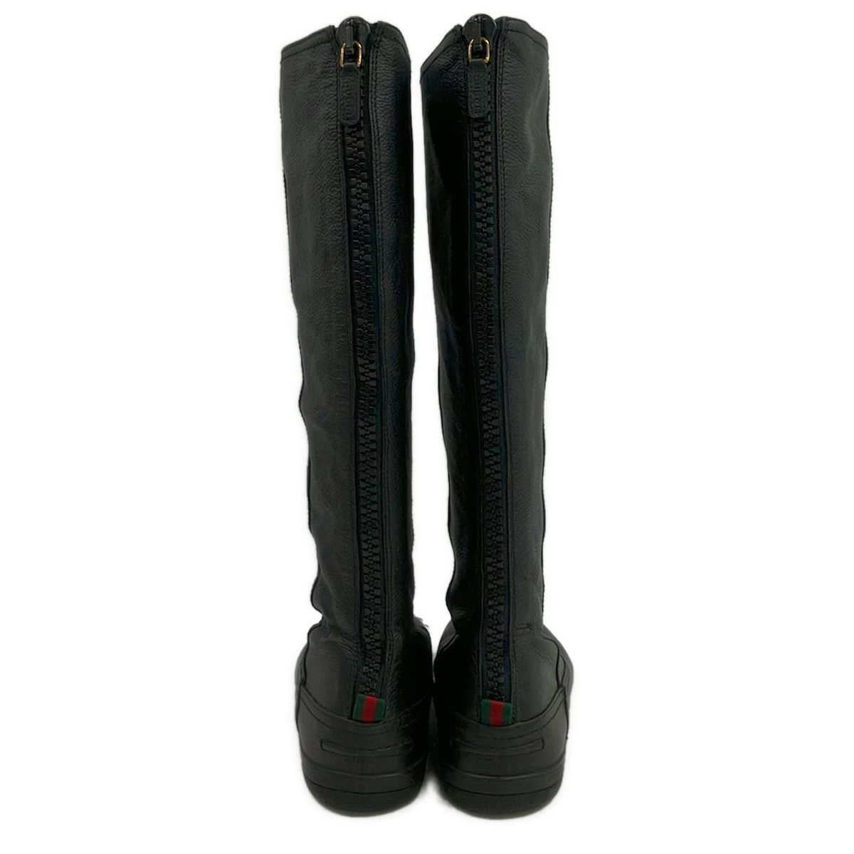 Gucci Long Boots 35.5 Black Sherry Leather — view 3