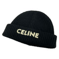 Celine Knit Hat TU Black Ivory Cashmere