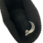 Celine Knit Hat TU Black Ivory Cashmere — view 3