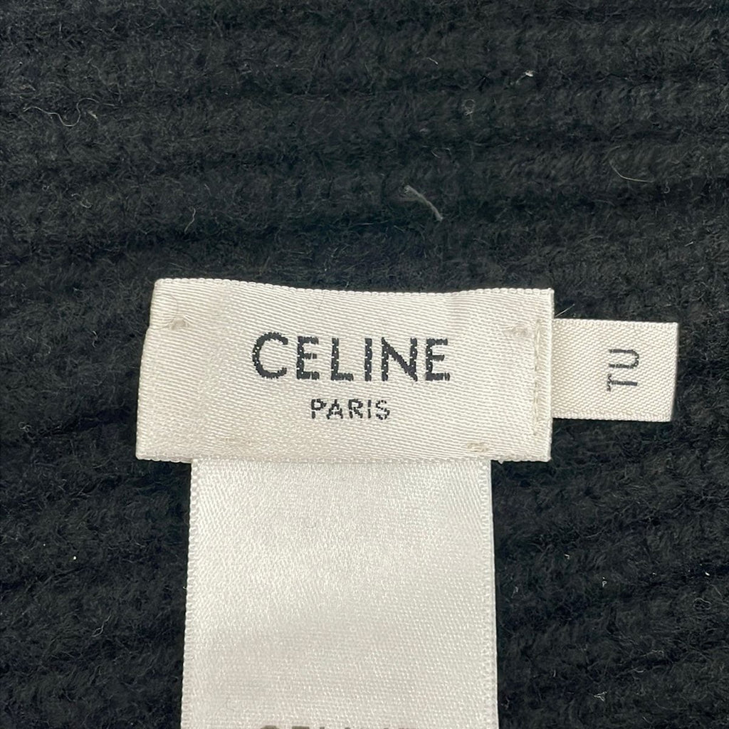 Celine Knit Hat TU Black Ivory Cashmere — view 4