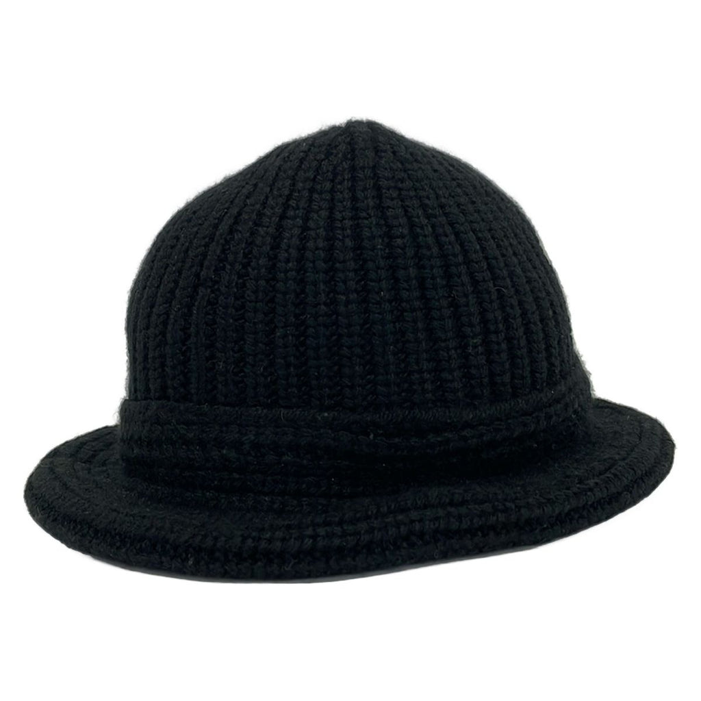 Celine Hat TU Triomphe Crochet Bucket Hat Black Ivory Cashmere — view 2