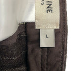Celine Cap L Dark Brown Light Gray Embroidery Striped Wool — view 7