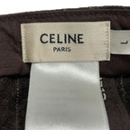 Celine Cap L Dark Brown Light Gray Embroidery Striped Wool — view 5