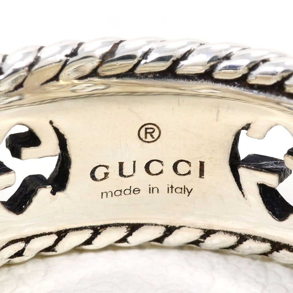 Gucci Interlocking Flower 925 Sterling Silver Ring — view 5