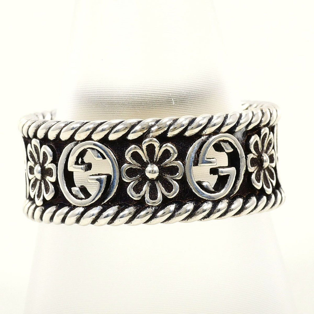 Gucci Interlocking Flower 925 Sterling Silver Ring