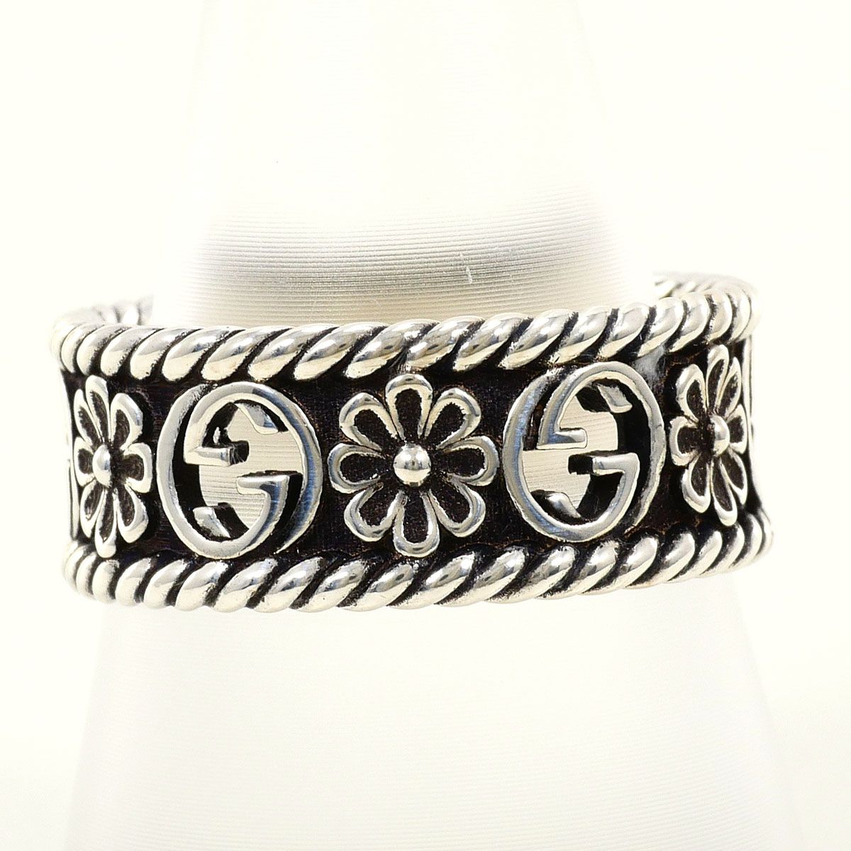 Gucci Interlocking Flower 925 Sterling Silver Ring