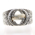 Gucci Interlocking Arabesque 925 Sterling Silver Ring