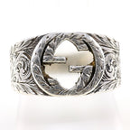 Gucci Interlocking Arabesque 925 Sterling Silver Ring