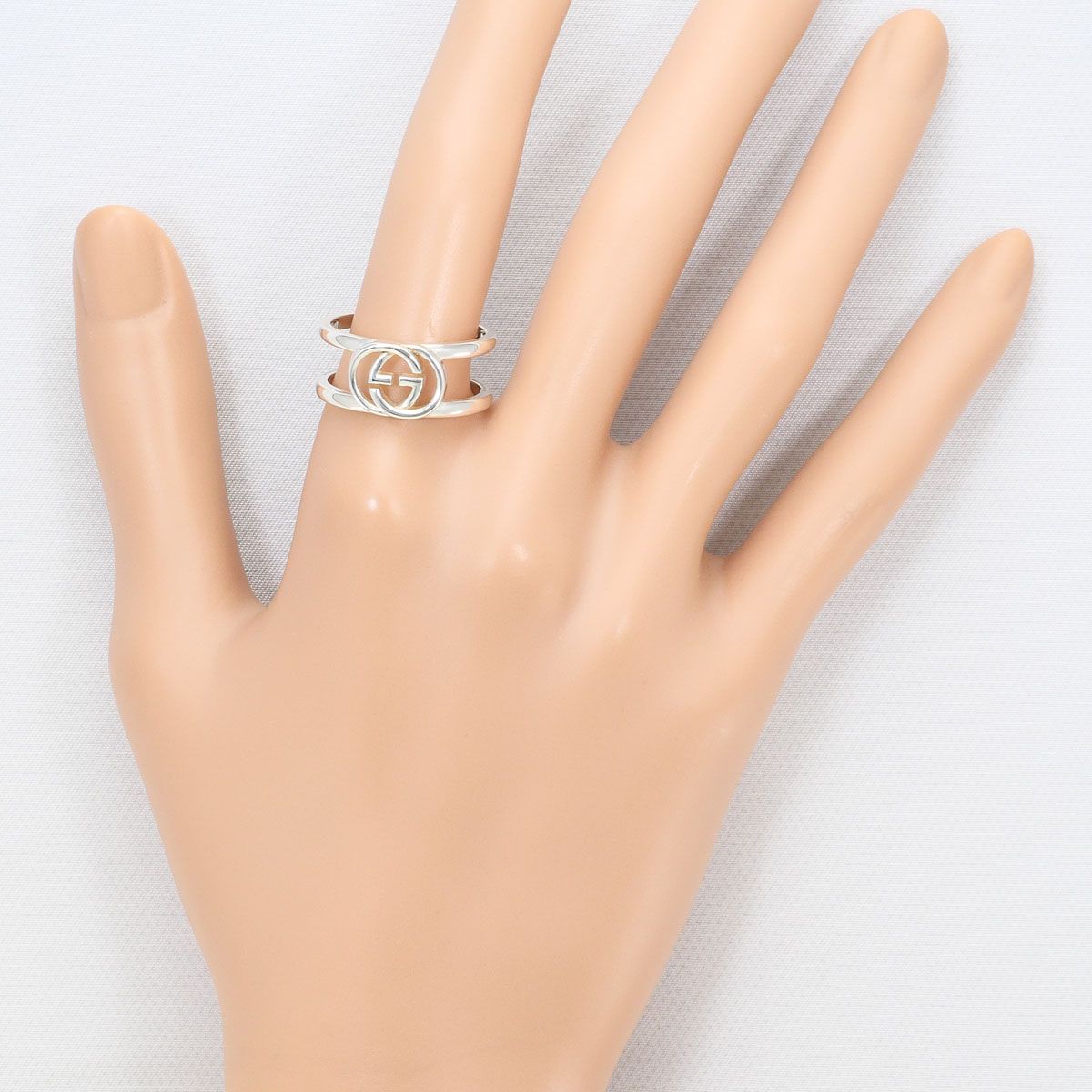 Gucci Interlocking Open 925 Sterling Silver Ring — view 6