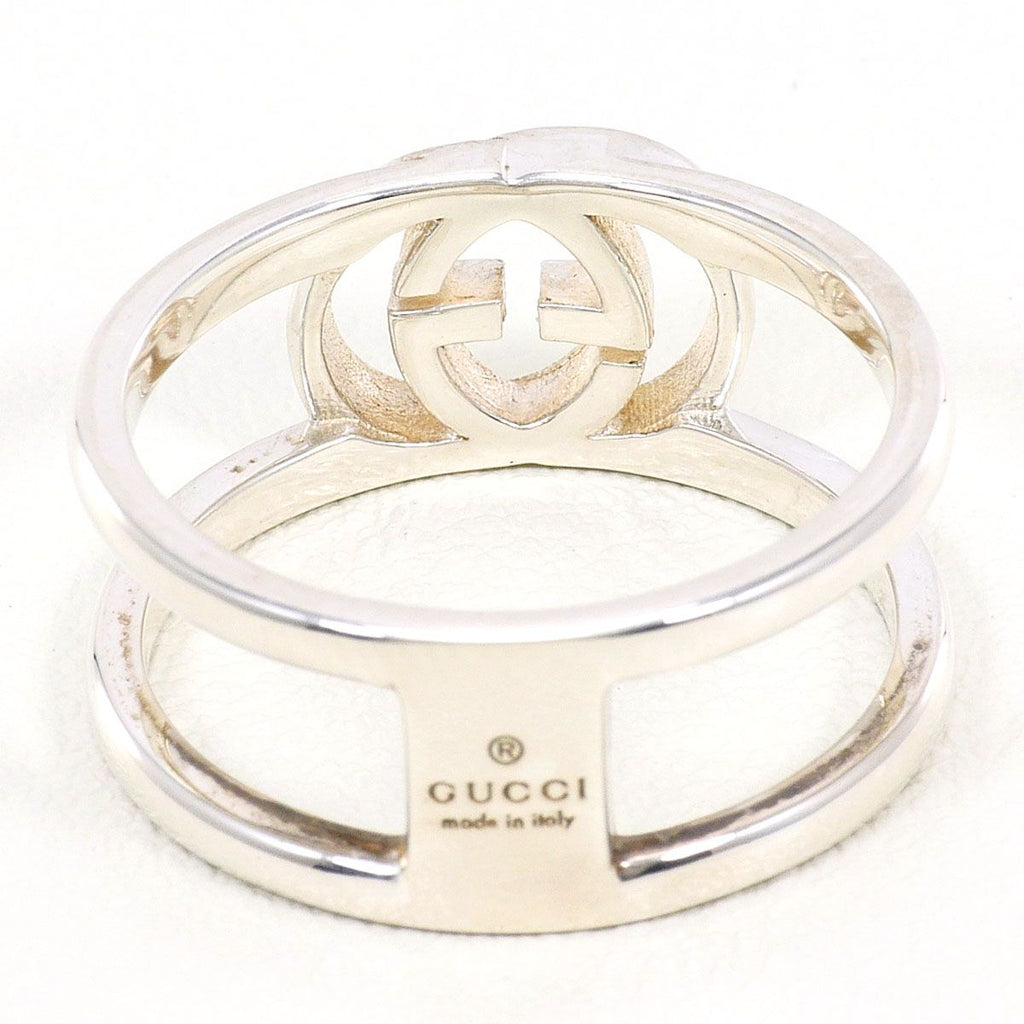 Gucci Interlocking Open 925 Sterling Silver Ring — view 3