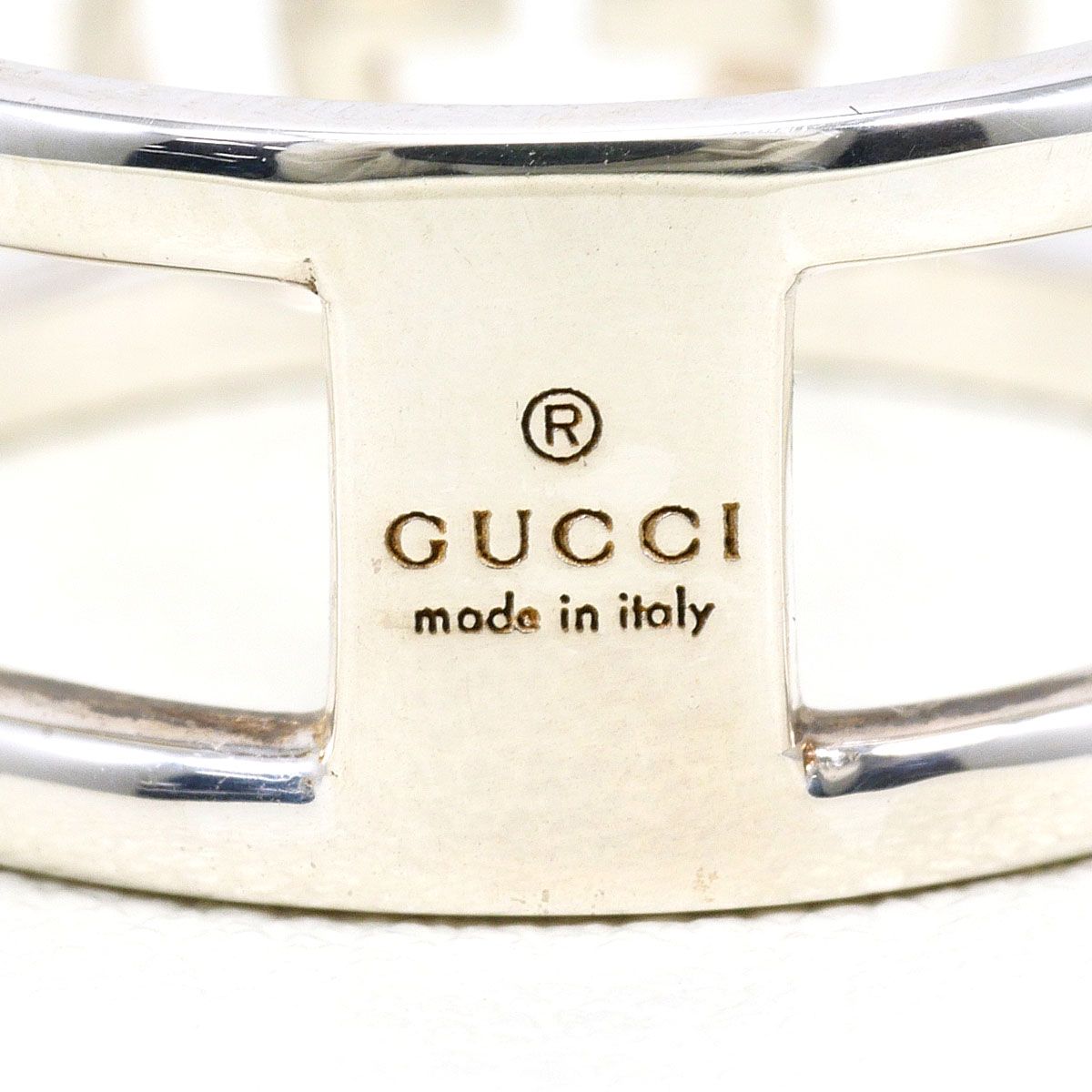 Gucci Interlocking Open 925 Sterling Silver Ring — view 5