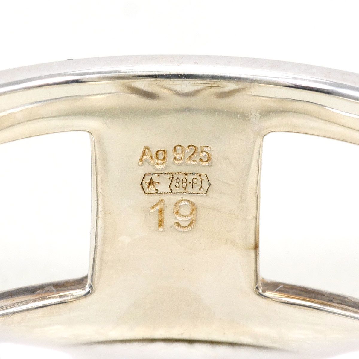 Gucci Interlocking Open 925 Sterling Silver Ring — view 4