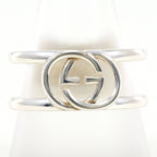 Gucci Interlocking Open 925 Sterling Silver Ring