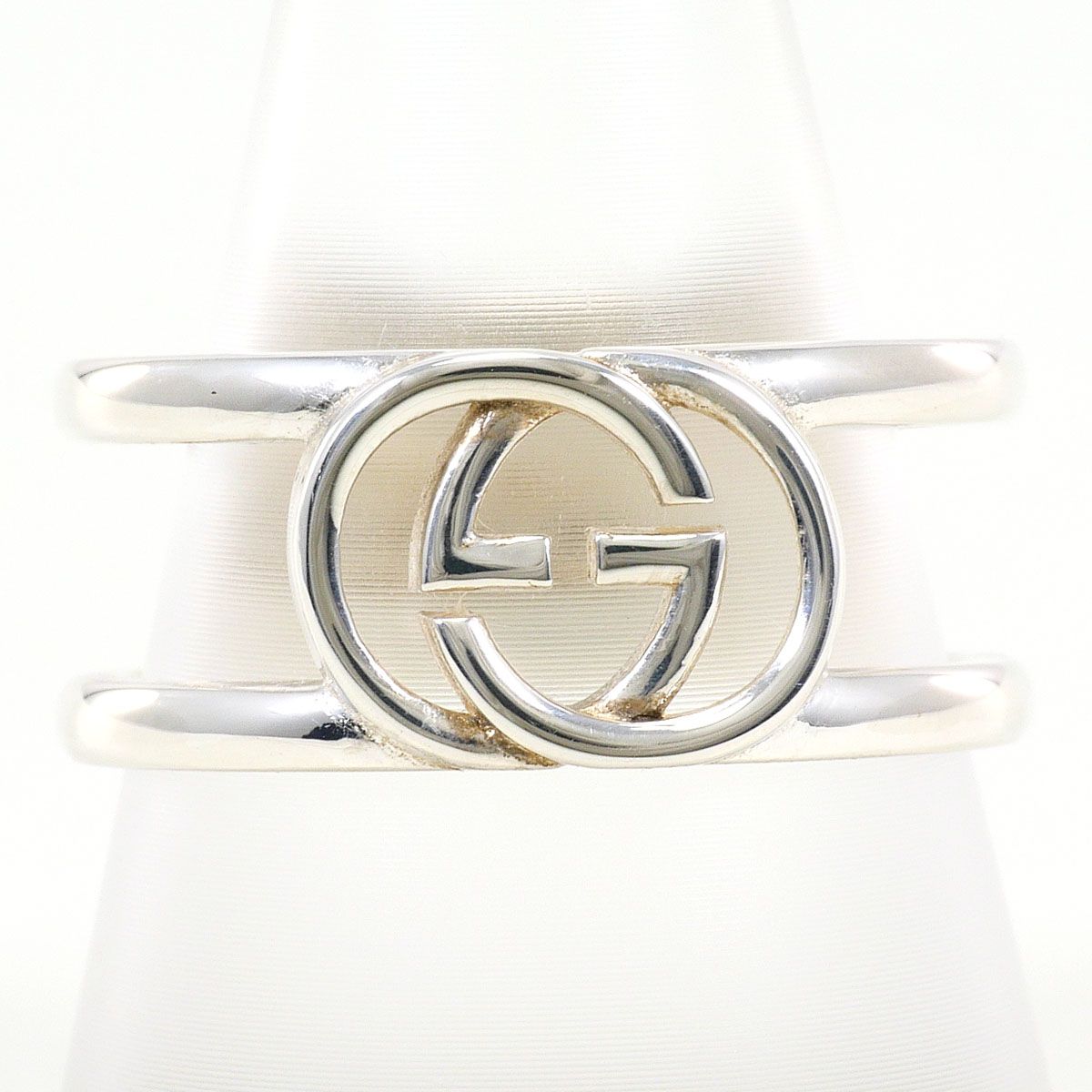 Gucci Interlocking Open 925 Sterling Silver Ring