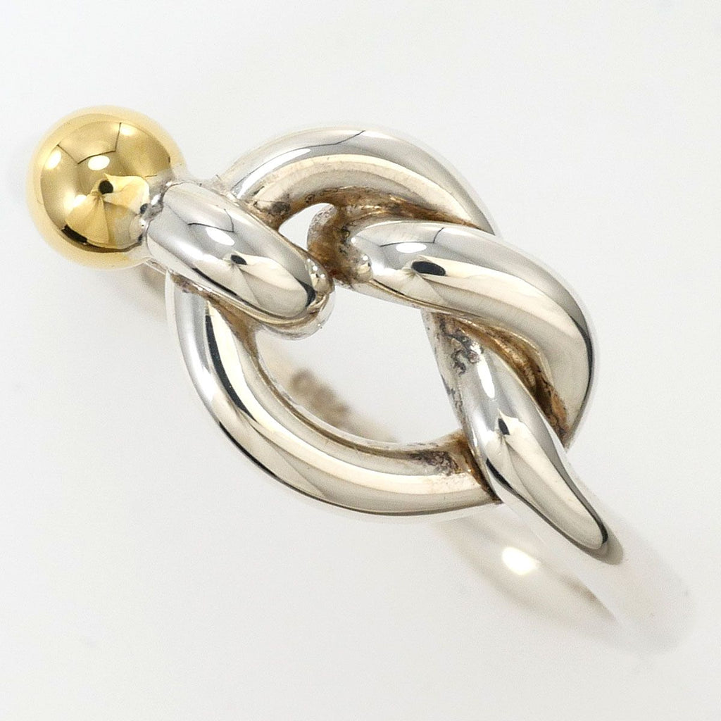 Tiffany & Co Love Knot 18k Yellow Gold 925 Sterling Silver Ring
