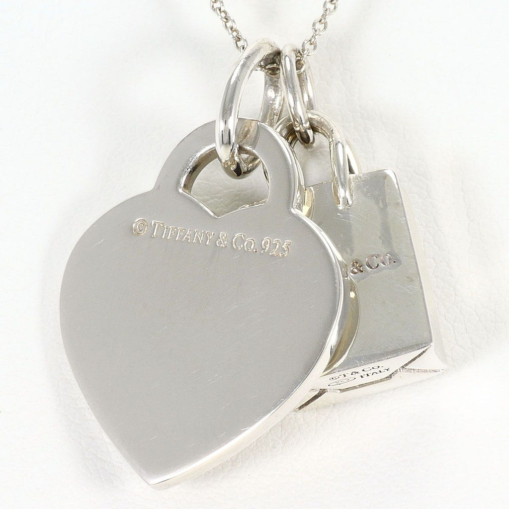 Tiffany & Co Shopping Bag Heart Tag 925 Sterling Silver Necklace 39 cm — view 4