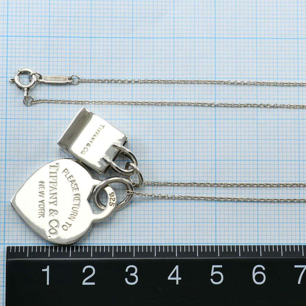 Tiffany & Co Shopping Bag Heart Tag 925 Sterling Silver Necklace 39 cm — view 6