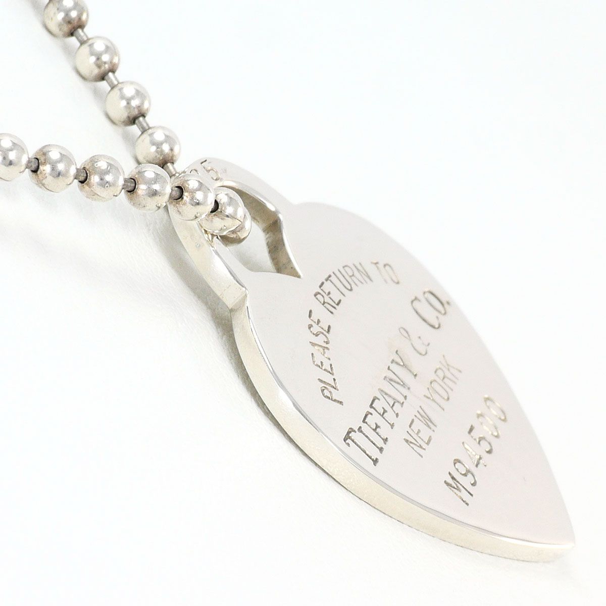 Tiffany & Co Heart Tag Silver Necklace 86 cm — view 2