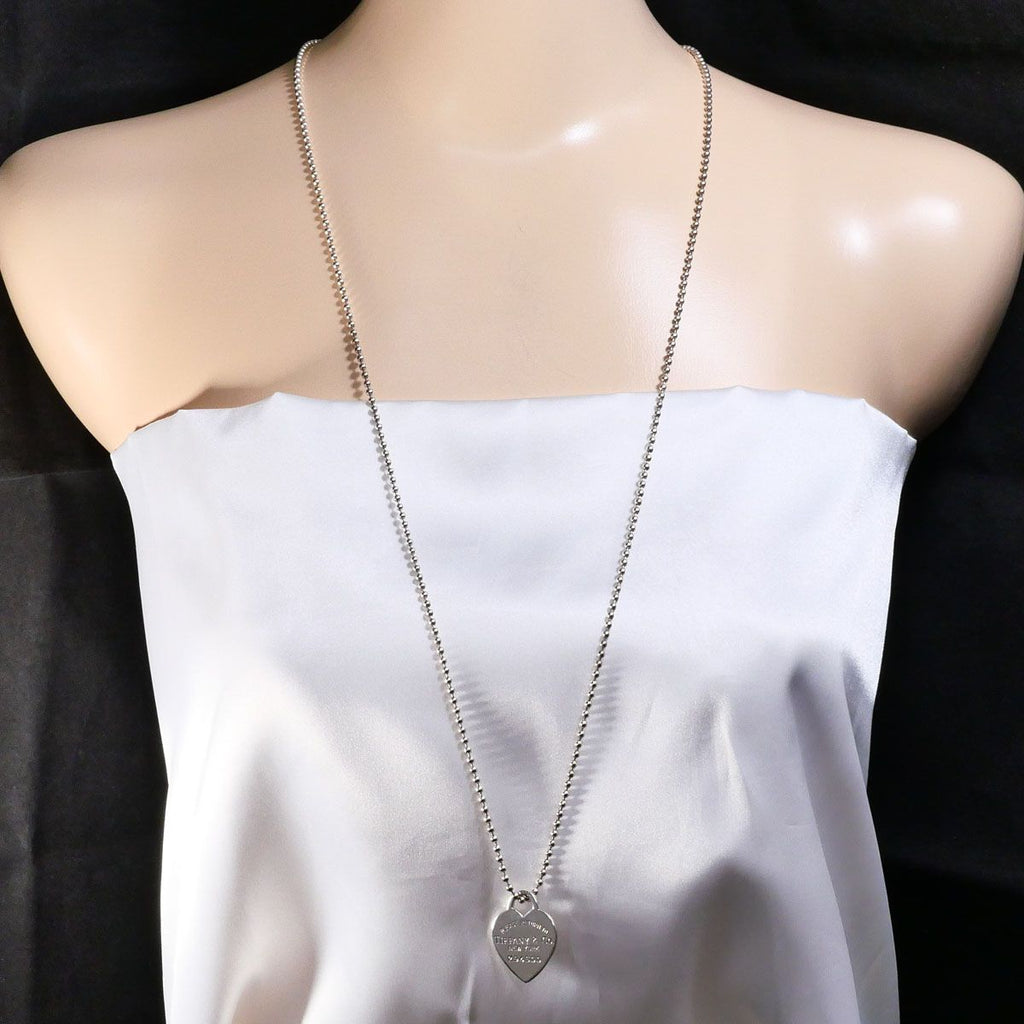 Tiffany & Co Heart Tag Silver Necklace 86 cm — view 6