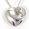 Tiffany & Co Fold Heart 925 Sterling Silver Necklace 40 cm