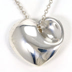 Tiffany & Co Fold Heart 925 Sterling Silver Necklace 40 cm