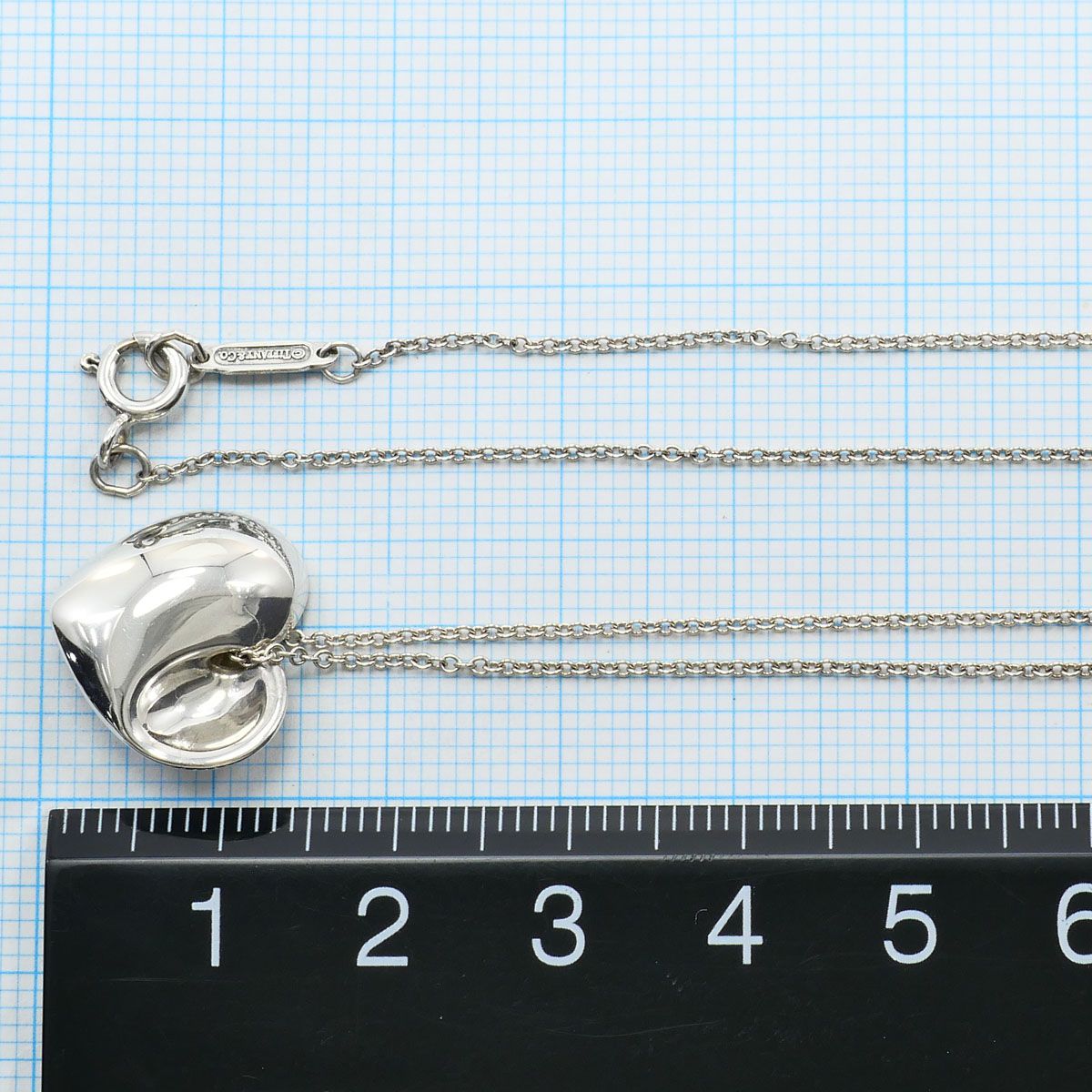 Tiffany & Co Fold Heart 925 Sterling Silver Necklace 40 cm — view 5