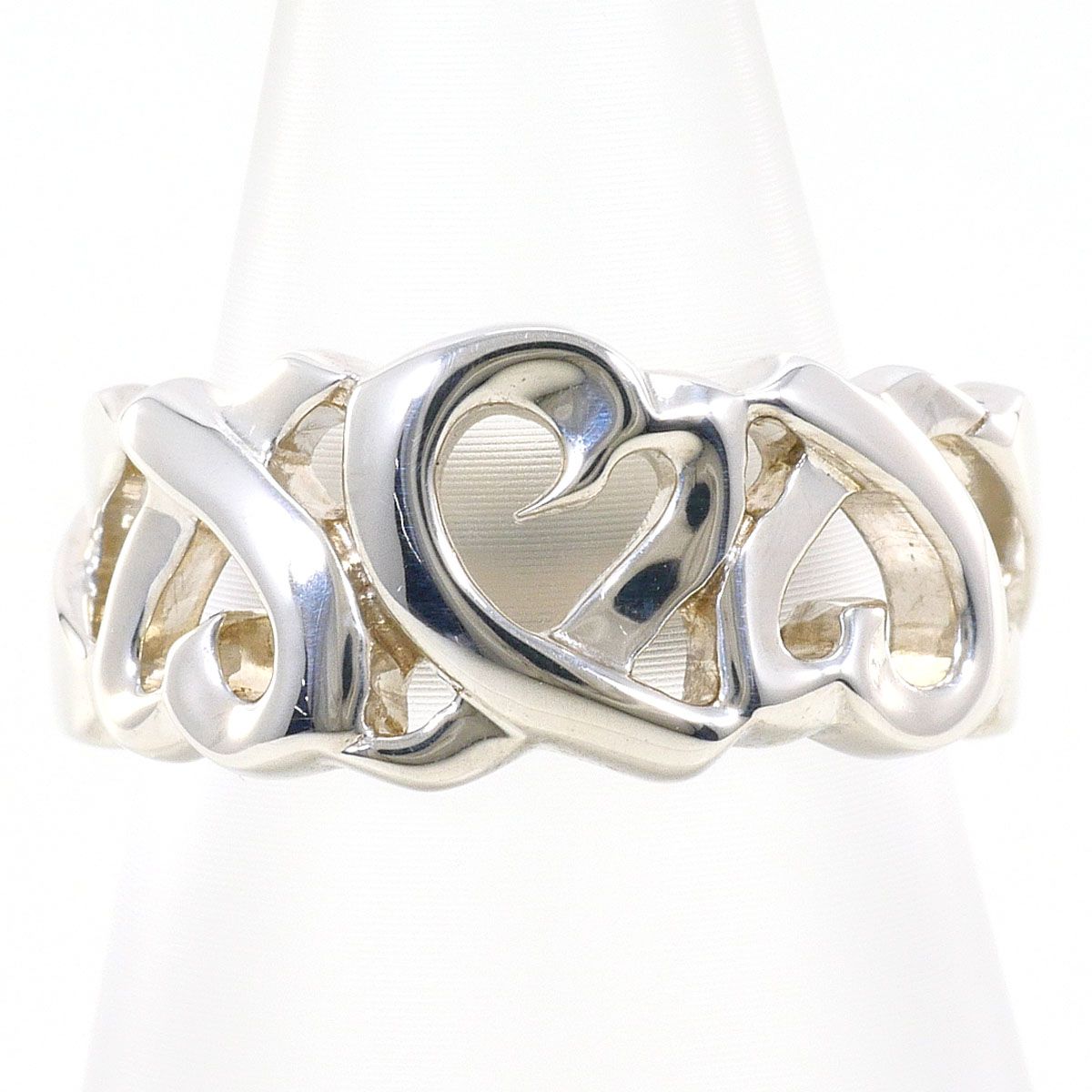 Tiffany & Co Triple Loving Heart 925 Sterling Silver Ring