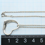 Tiffany & Co Open Heart 925 Sterling Silver Necklace 40 cm — view 5