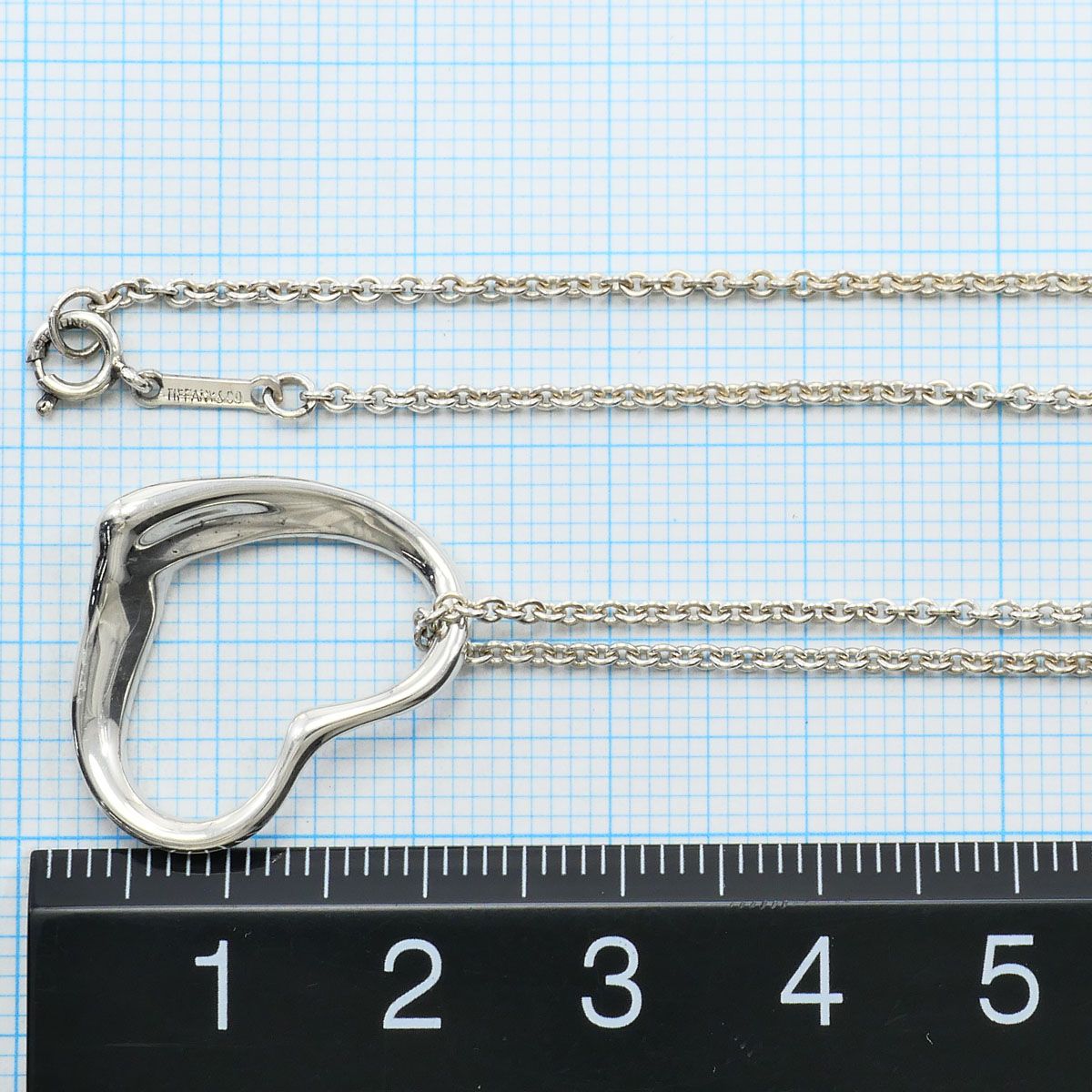 Tiffany & Co Open Heart 925 Sterling Silver Necklace 40 cm — view 5