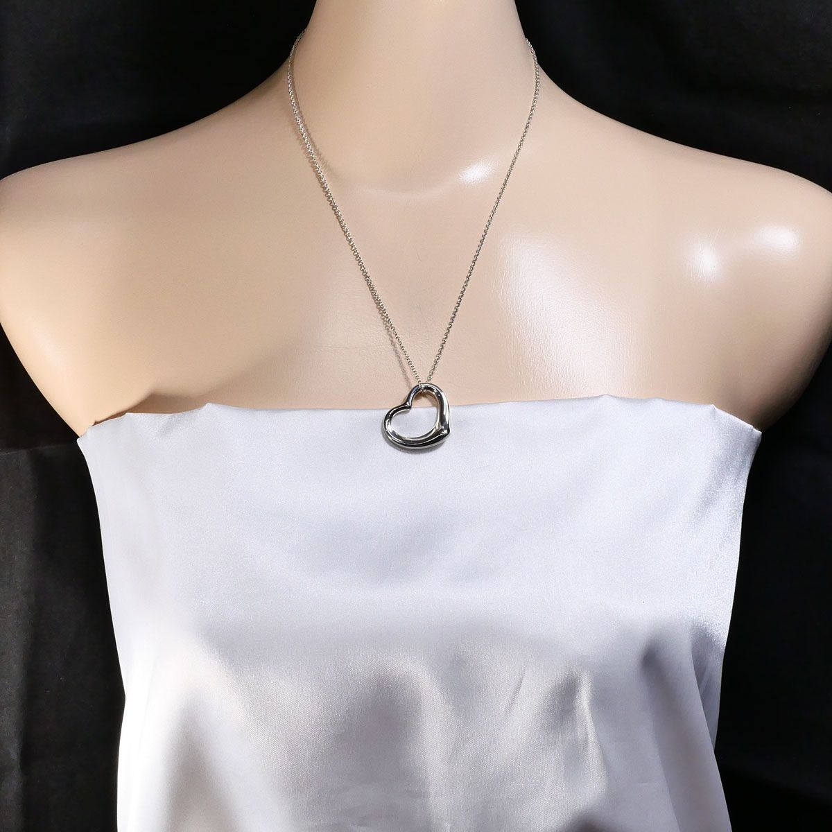 Tiffany & Co Open Heart 925 Sterling Silver Necklace 46 cm — view 6
