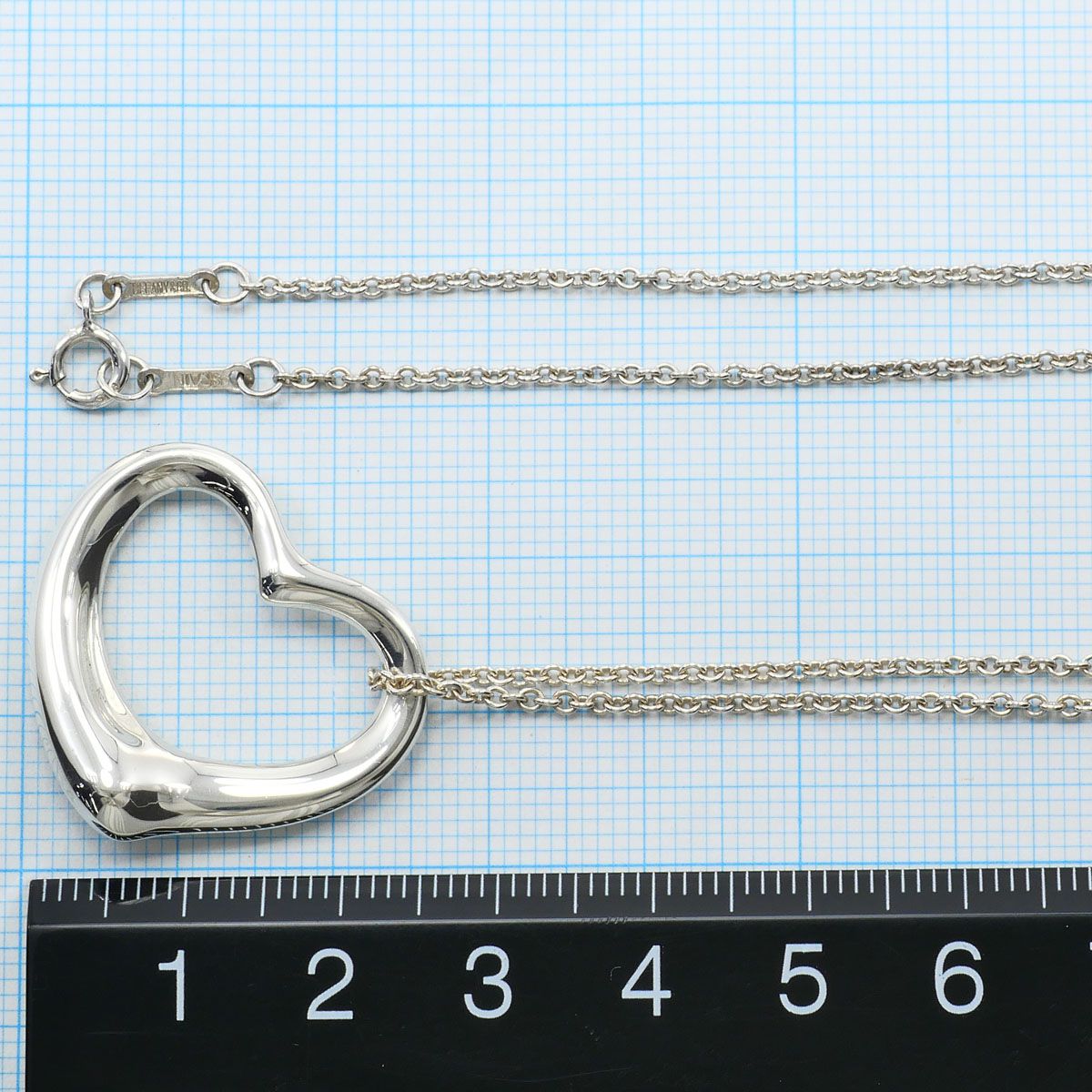 Tiffany & Co Open Heart 925 Sterling Silver Necklace 46 cm — view 5